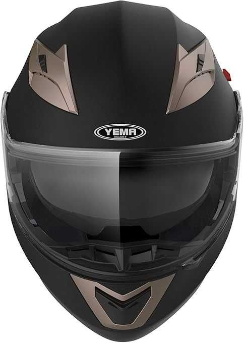 Cască modulară de motocicletă YEMA YM-925 negru mat, L 59-60
