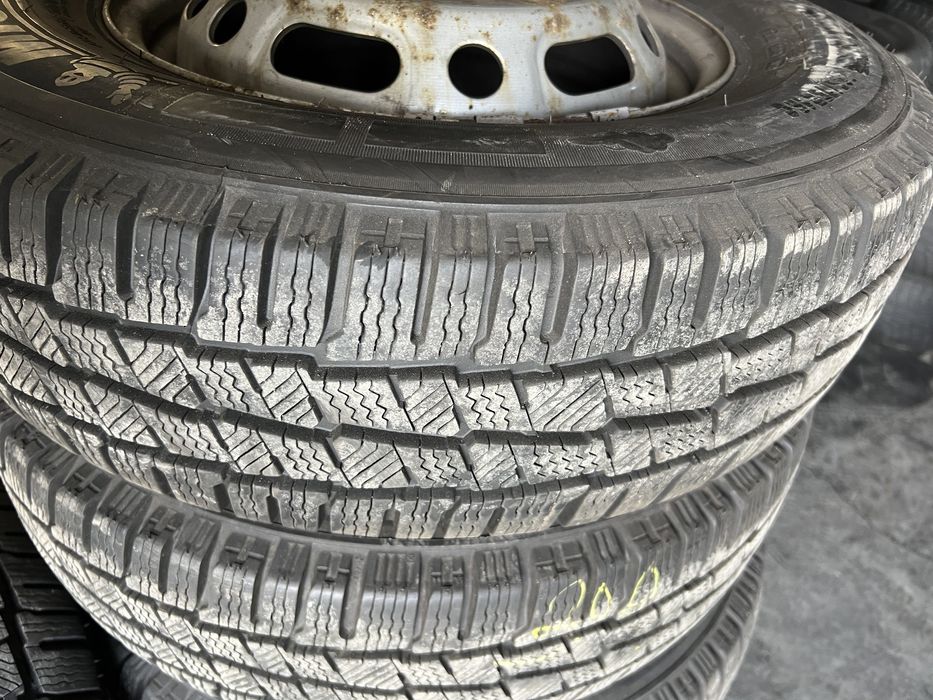 6 jante tabla+anvelope iarna 205/75/16C Michelin 8.5 mm!