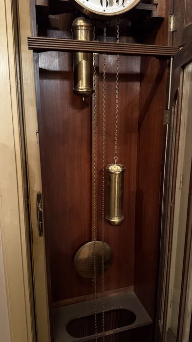 Ceas de podea din lemn masiv, funcțional, stare foarte bună