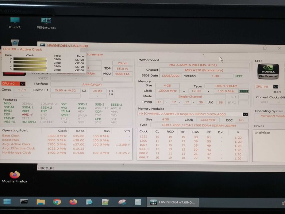 Комплект АМ4 cpu +fan +ram ddr4