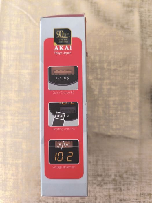 FM трансмитер Akai FMT-C57BT, bluetooth , 2 x USB, Функция MP3 player