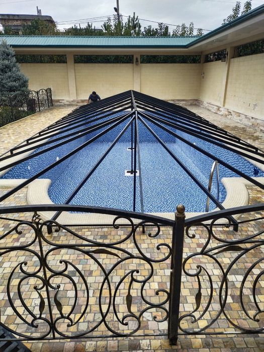 Банер ва баннер бассейн фонтан установка