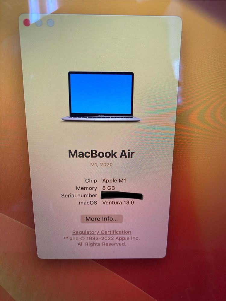 MacBook Air M1 8 GB