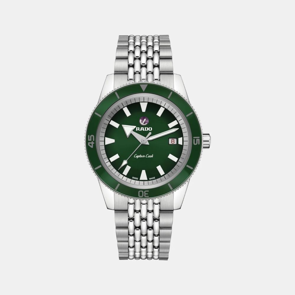 Часовник Rado Captain Cook 42 Green Dial Automatic Date