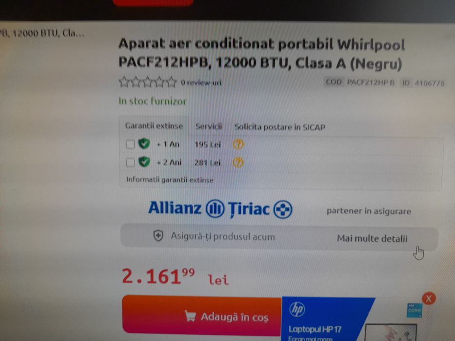 Sistem de incalzire portabil Whirlpool