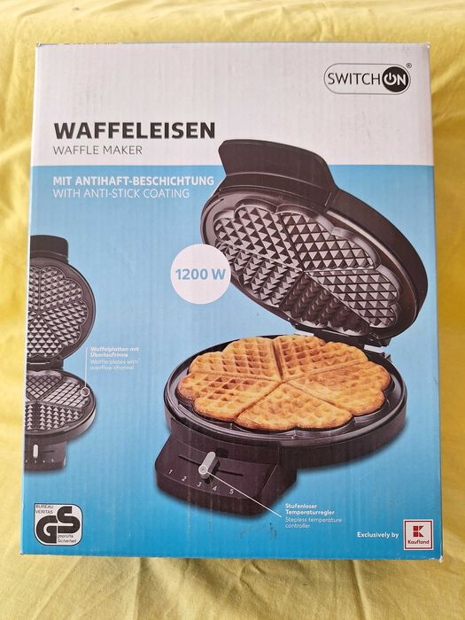 Aparat pentru preparat 5 gofre / vafe, 1200w, Placi antiaderente