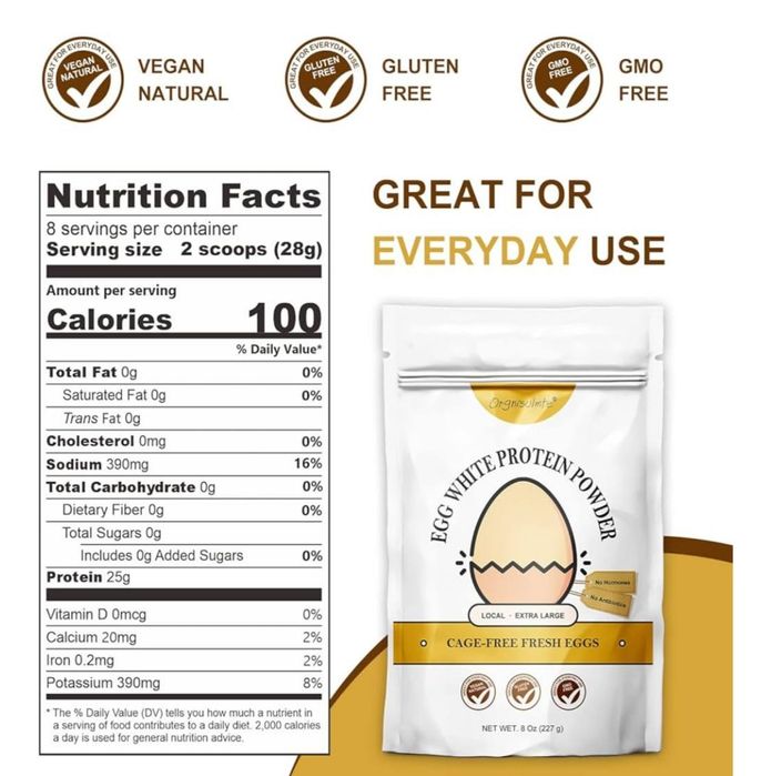 Egg White Protein Powder, протеин,whey protein, powder,65 ta tuxumga