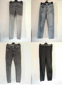 blugi skinny pantaloni leggings H&M negri albastri gri degrade