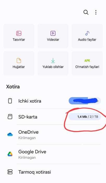 2 TB Micro fleshka Orginal SD karta