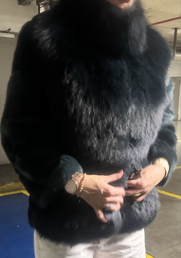 Дамско палто Diane Von Furstenberg естествен косъм