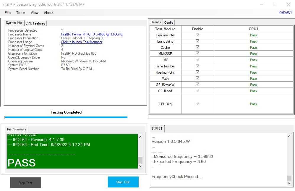 Процесор Intel Pentium G4600, 3.60 GHz, сокет 1151 / Kaby Lake