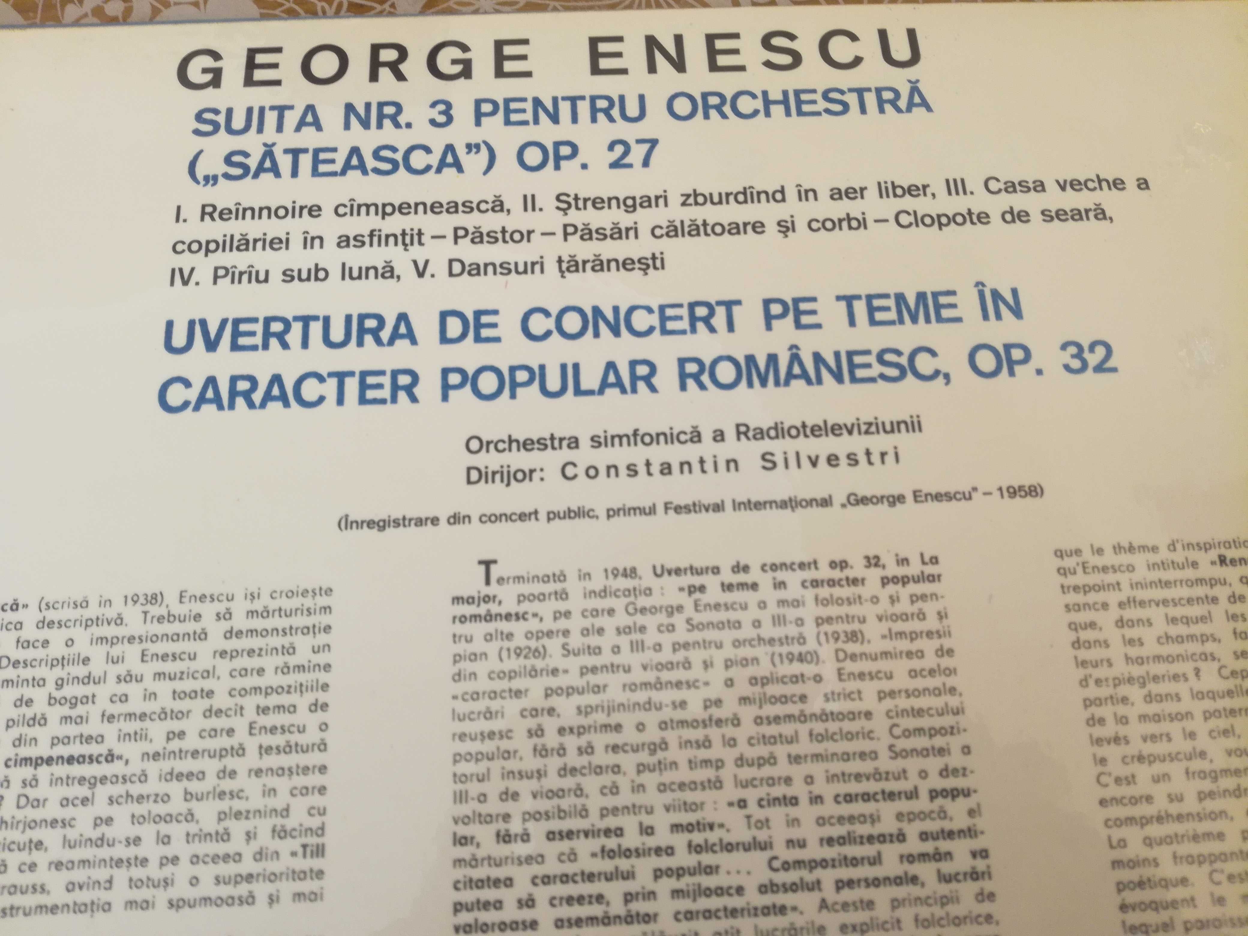 Discuri vinil/vinyl - Clasica - George Enescu, Ciprian Porumbescu