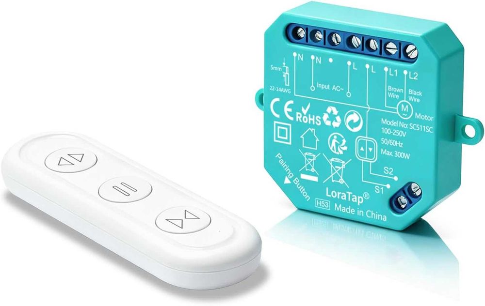 LoraTap Безжичен Комплект за RF Управление на Ролетни Щори и други