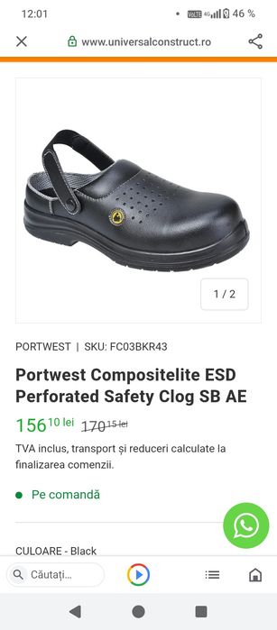 Pantofi de protecție Uvex
