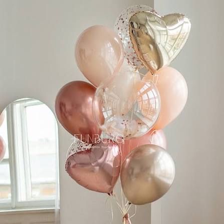 Более 50 цветов в наличии, шары с конфетти, с перьями, с надписями.