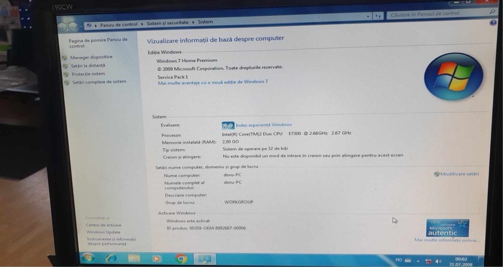 Unitate PC - procesor Intel core2