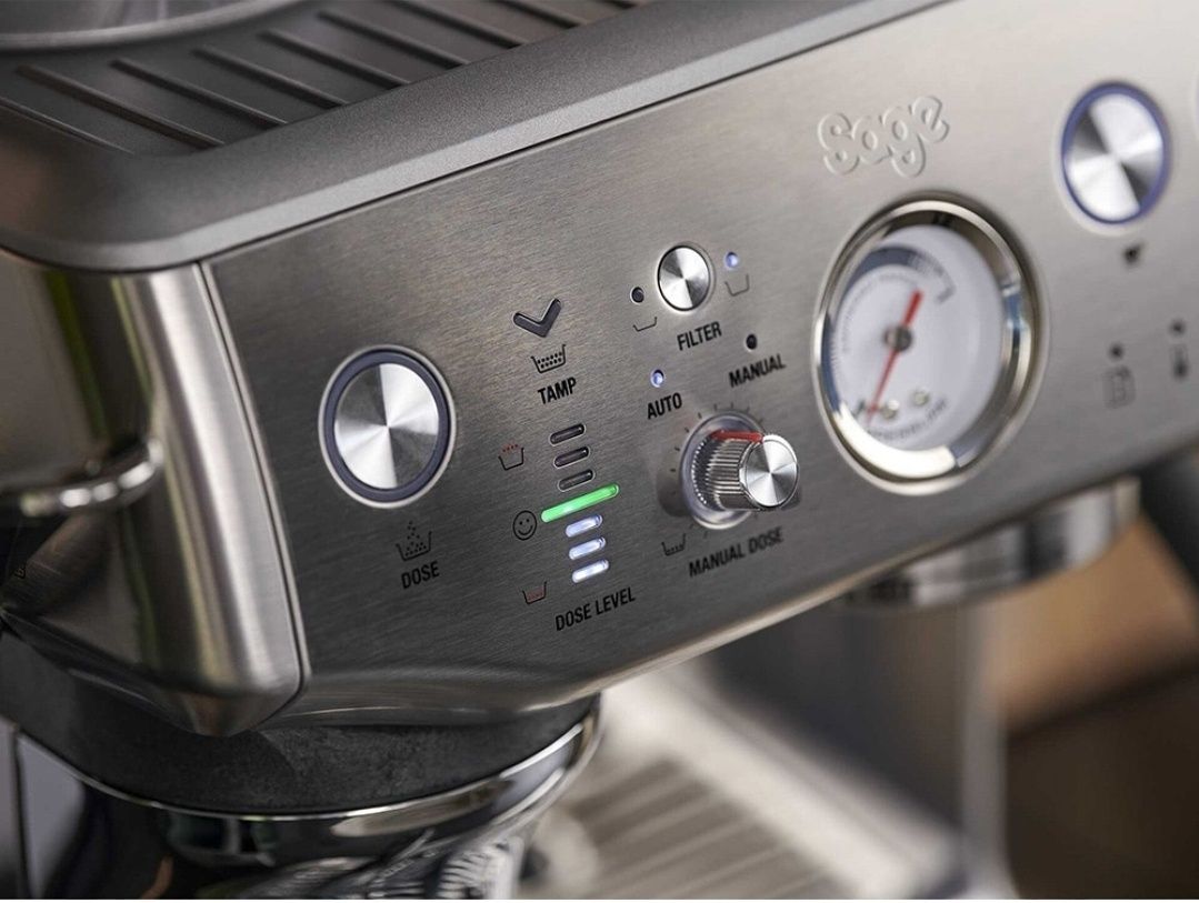 Espressor manual SAGE Barista Impress SES876BST, 2l, 1850W, 15 bar