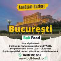 Cautam curieri Bolt Food in Bucuresti / inchiriem biciclete electrice