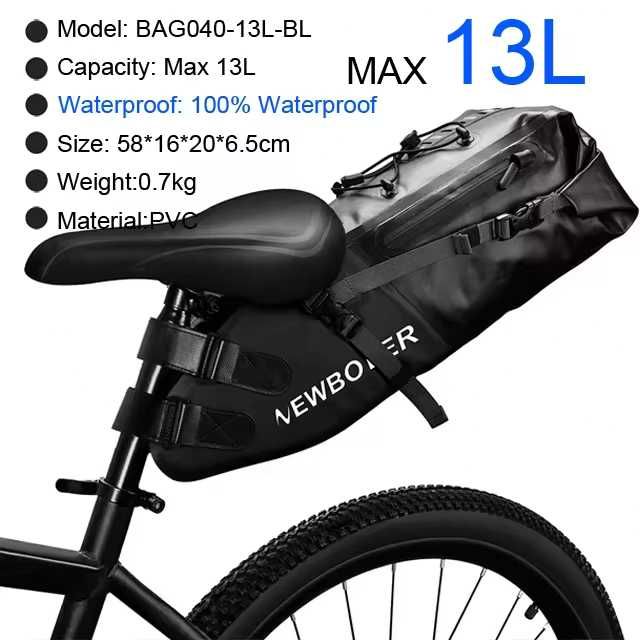 Geanta tija sa bicicleta 13L impermeabila waterproof noua