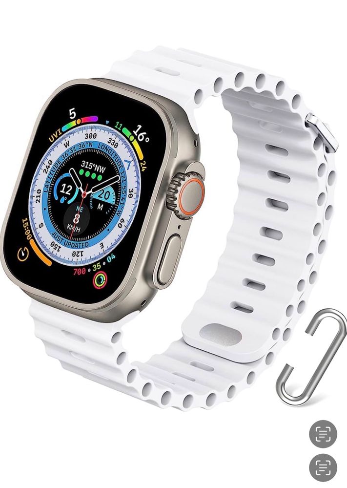 Curea Husa Folie Compatibila Ceas Apple Watch Silicon Perforatii Later