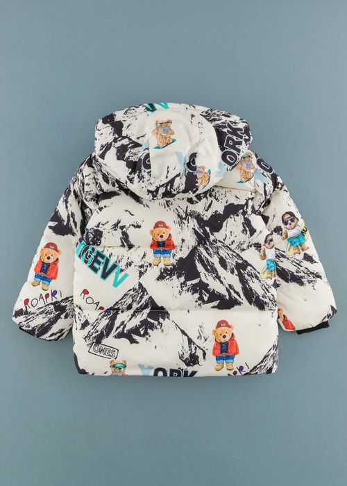 Детско яке с мечета и аксесоар чанта, Екрю Цвят