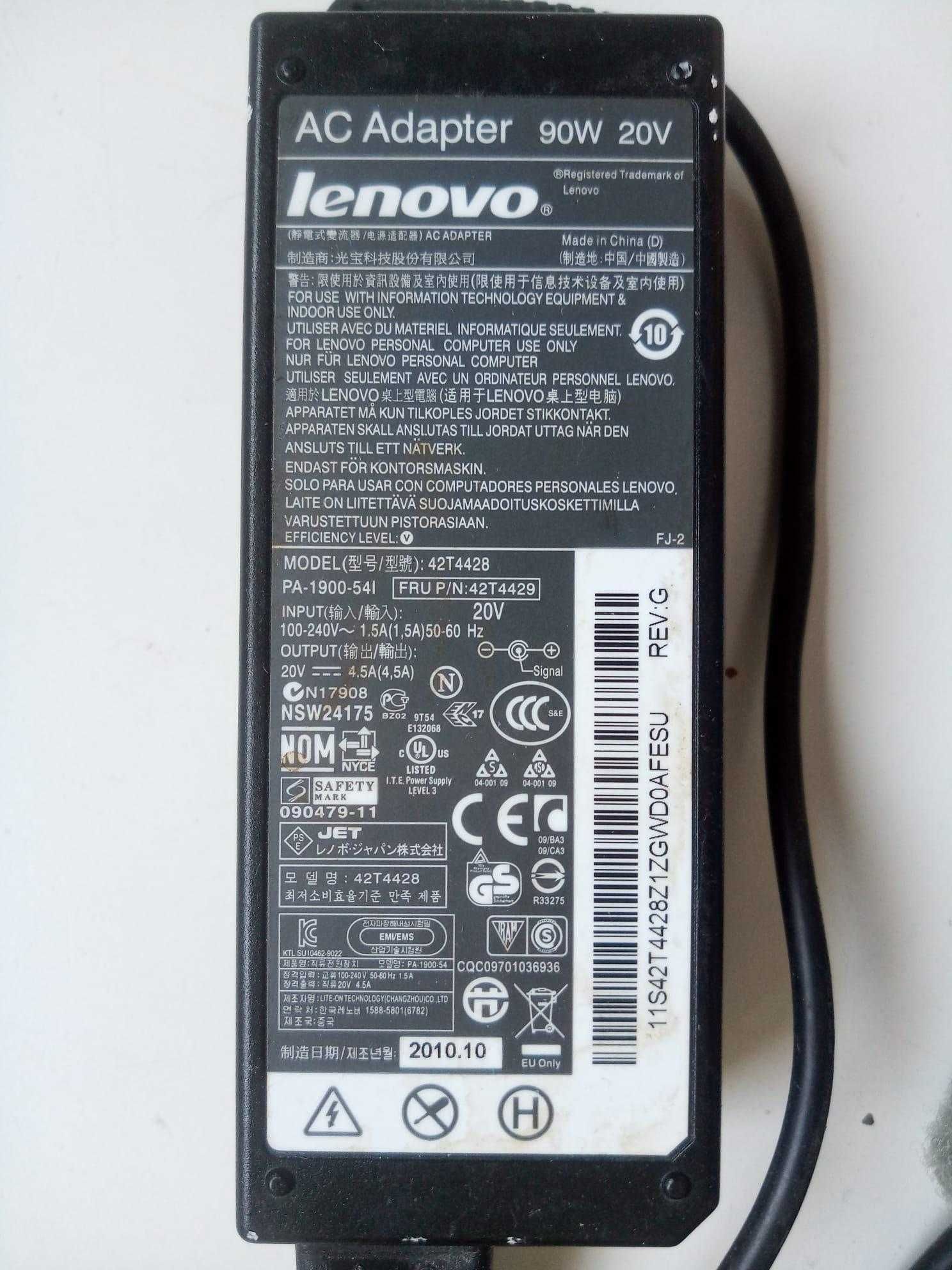 Alimentator Laptop Lenovo 90W, 20v, 4,5A perfect functional