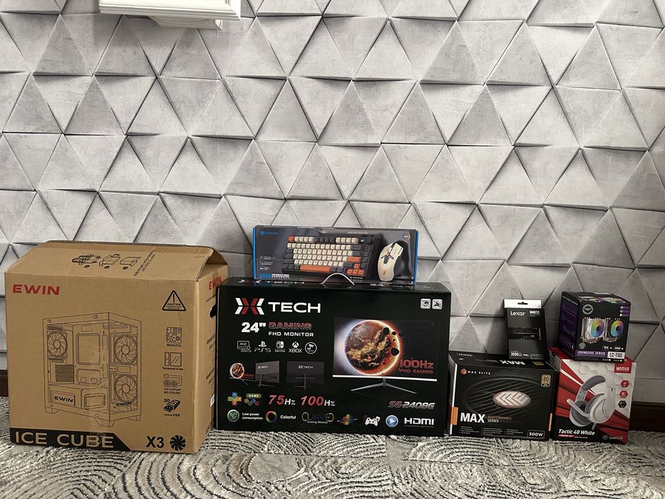 Игровой ПК, Монитор, Клав+мышь, наушники, коврик