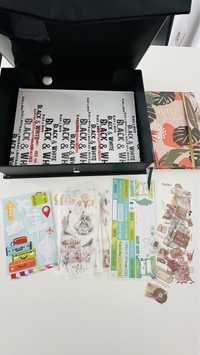 Set Bullet Journal + stickere decorative + biblioraft + caiet A4