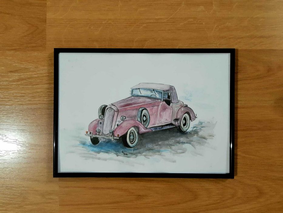 Tablou pictura A4 masina de epoca vintage Studebaker Commander 1935