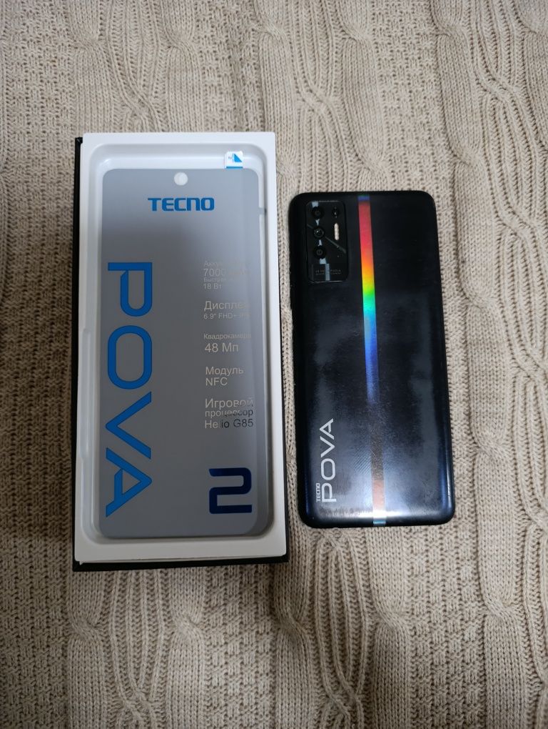 Классный телефон Tecno Pova 2, в отличном состоянии!