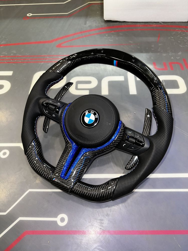 Volan BMW M CARBON / LED / Vibratii / Incalzire / DISTRONIC! SERIA F/E