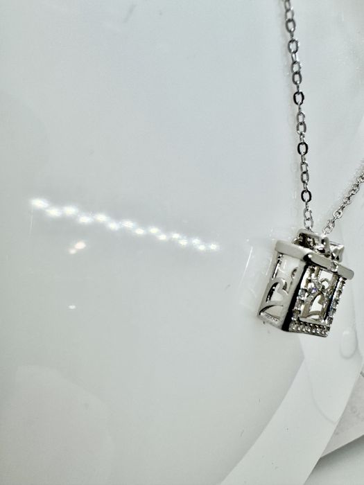 Сребърно колие с мойсанит (Диамант) 0.5 карата