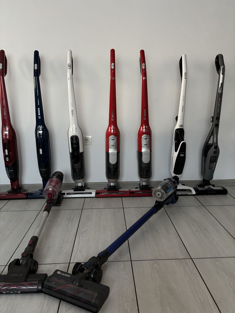 Vand aspiratoare verticale Bosch, Grunding, Rowenta cu acumulator
