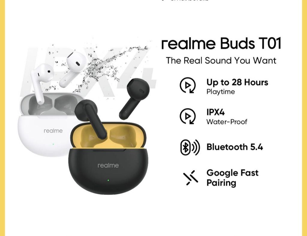Продается наушники Realme buds T01