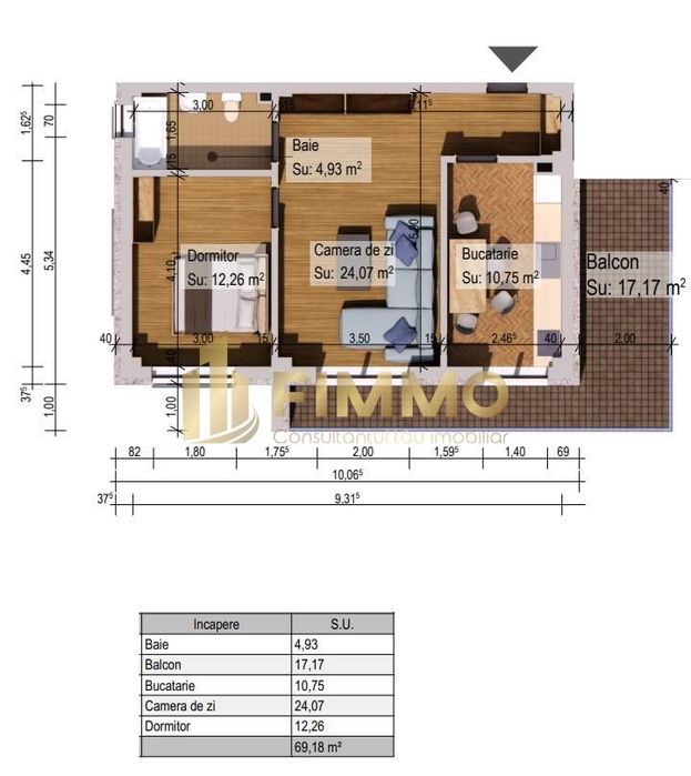 Apartament 69mp | Avans 30% + rate 3 ani | Burdujeni | ID:1101