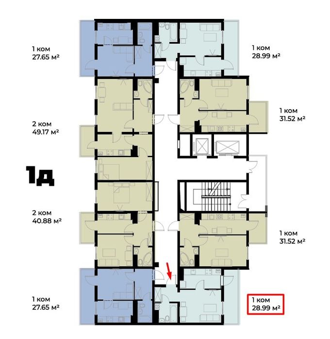 Продаётся однокомнатная квартира 28,9 м в ЖК Ассалом Хаво .