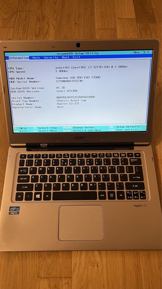 Ultrabook Acer Aspire S3-371 Champagne