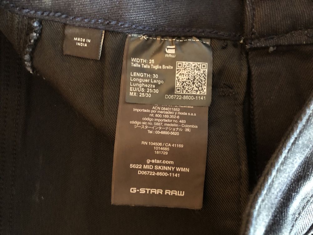 НОВИ G-Star RAW 5622 Mid Waist Skinny Jeans ОРИГИНАЛ дамски дънки 25