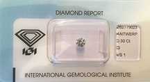 Сертифициран Естествени Диамант GIA 0,30 карата E-VS1 Скъпоценен Камък