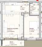 Apartament 2 camere, 50 mp + balcon 5 mp,bloc NZEB, etaj 2/3, zona Ter