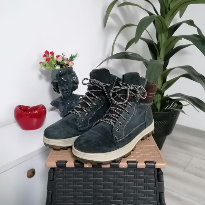 Ghete bărbați Superfit Gore-Tex, piele naturală și blănite la interior