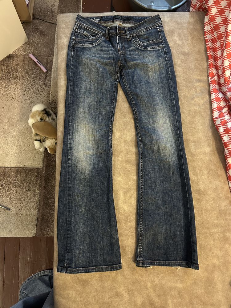 low rise flared jeans