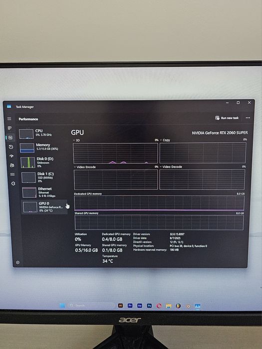 Calculator Gigabyte RTX 2060 Super OC, Ryzen 5 3600, 16GB 3600mhz, 2TB