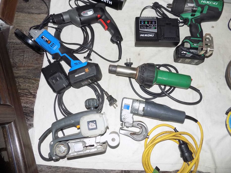 Slefuitor beton Flex , pistol cuie Paslode, scule Wurth Leister Trumpf