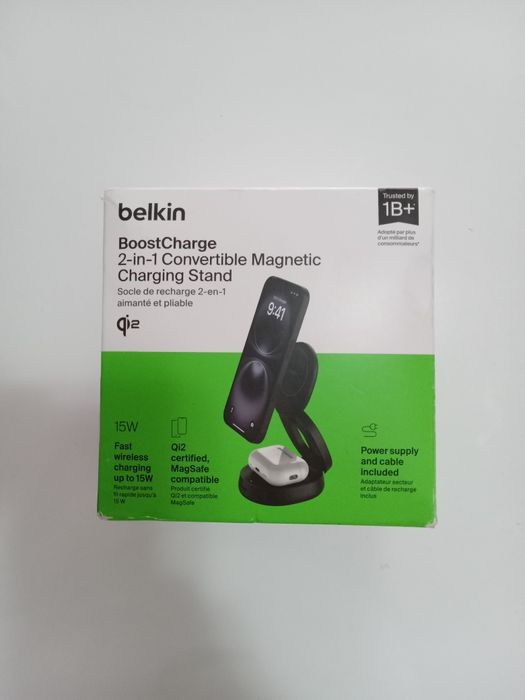 Безжично зарядно Belkin BoostCharge 2-in-1 Convertible Magnetic