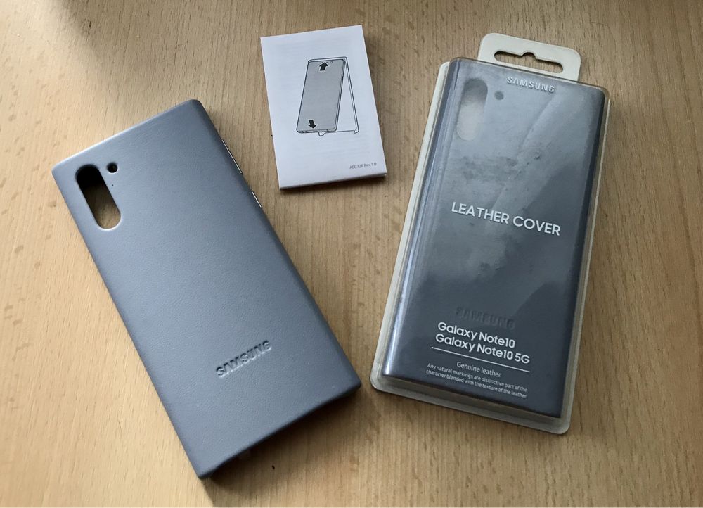 Husa din piele gri pentru Samsung Galaxy Note 10 - NOUA
