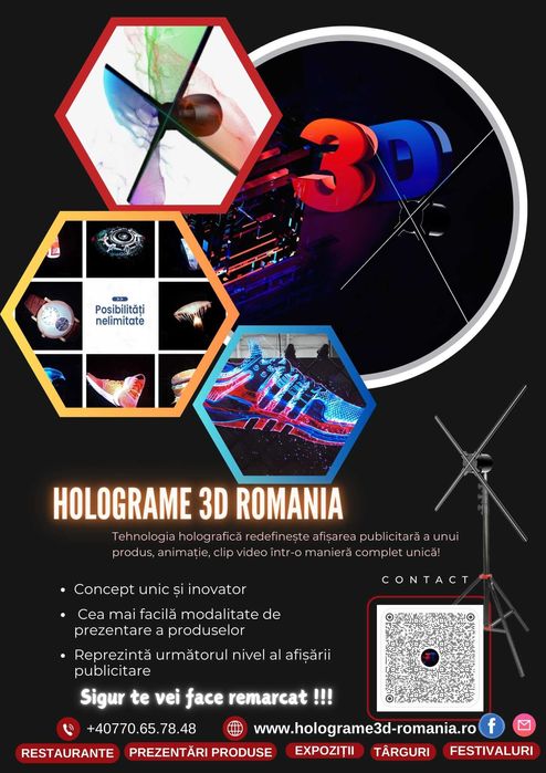 Holograma 3D proiector - marketing - publicitate