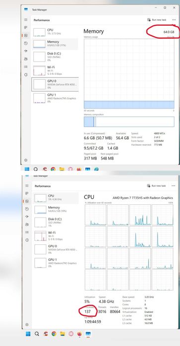 Laptop gaming ASUS TUF  FA507NU,Ryzen7 7735HS,8 nuclee,Game Ready