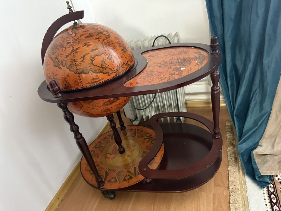 Глобус бар деревянный