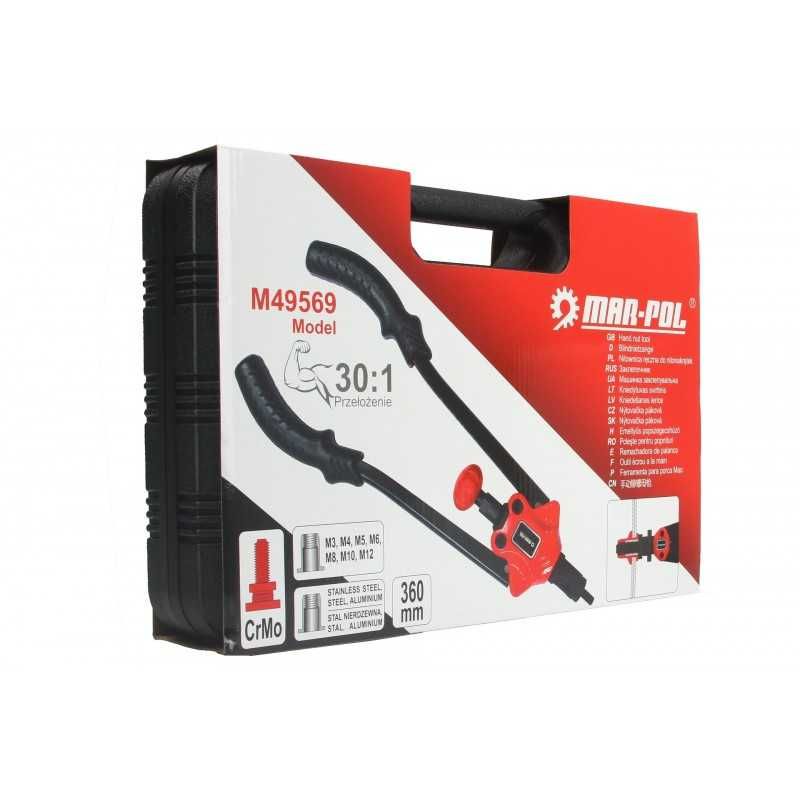 Комплект ръчна нитачка Mar-Pol M3–M12 / 360 MM